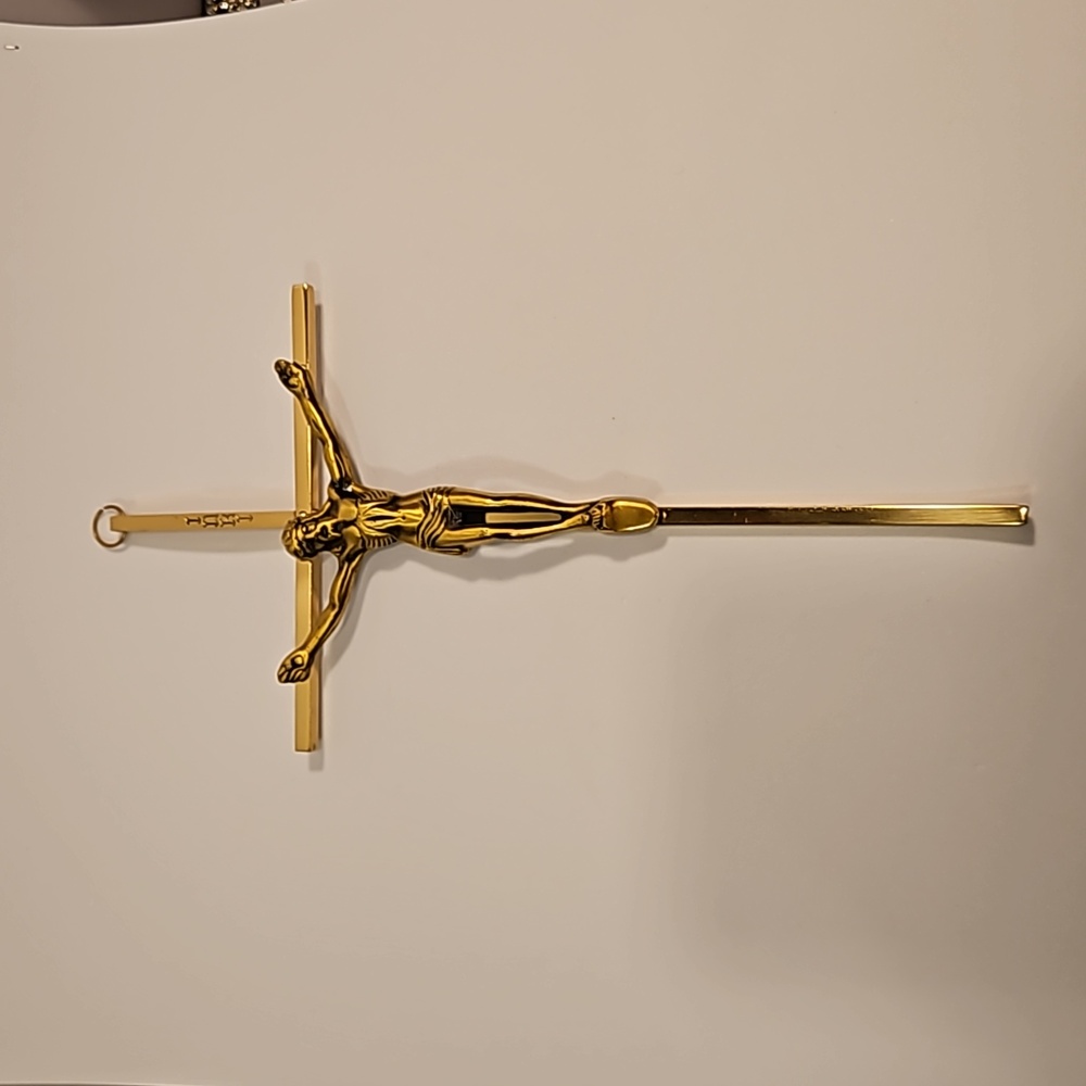 Holy Spiritual Religious Crucifix Cross in Bronze & Brass Finish (#5)